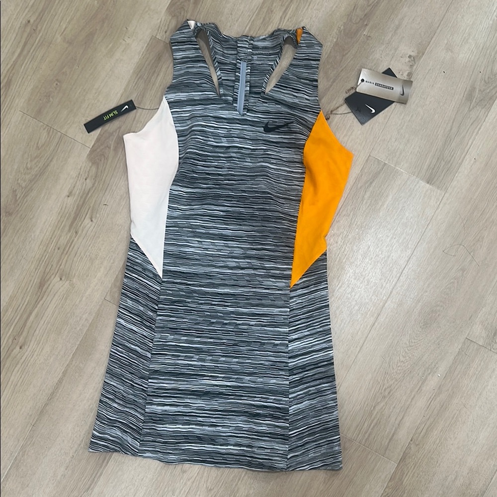 Nike black orange and White Athletic Dress